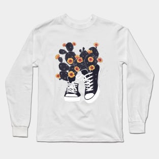 Sneakers with cactus Long Sleeve T-Shirt